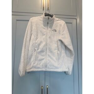 The North Face Women Osito Fuzzy‎ Fleece Jacket Full Zip Cozy White M swancore